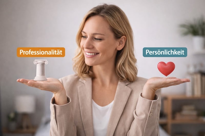 Wolkenbrecher Vertrauen aufbauen als Therapeut oder Heilpraktiker-Waage Professionalitaet Persoenlichkeit