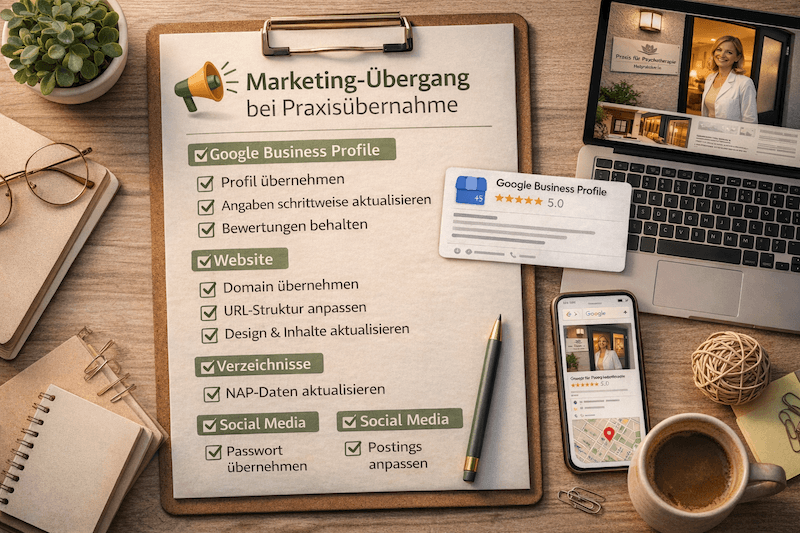 Praxisübernahme als Heilpraktiker - Marketing-Übergang Checkliste